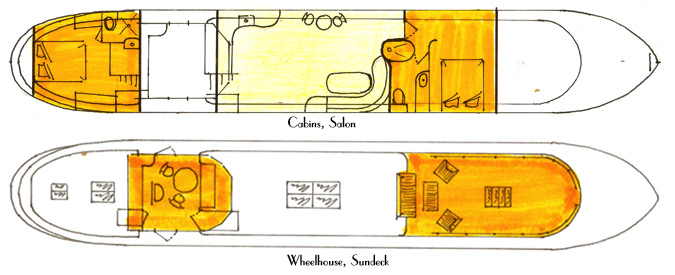 Floorplan of Barge Saraphina